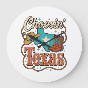 Relógio Grande Camiseta Gráfica Vintage de Cowgirl Texas Western