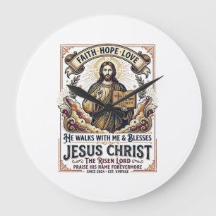 Relógio Grande Camiseta Jesus Surfando Fé Inspiradora