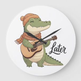 Relógio Grande Camiseta “Later, Alligator”