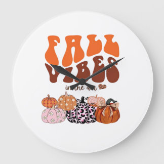 Relógio Grande Camiseta Pink Fall Pumpkin T-Shirt  Gráfico de Out