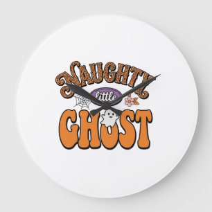 Relógio Grande Camiseta Vintage de Halloween de Fantasminha Trave