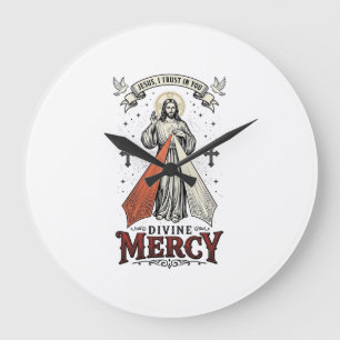 Relógio Grande Camiseta Vintage Divina Misericórdia Jesus Eu Conf