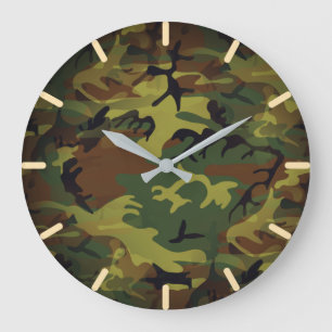 Relógio Grande Cammo Verde