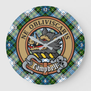 Relógio Grande Campbell Crest over Dress Tartan