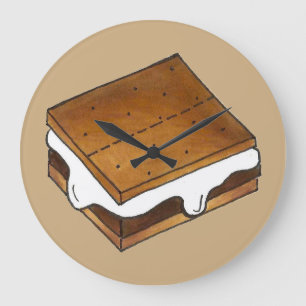 Relógio Grande Campfire Smores Summer Camp Camp S'mores