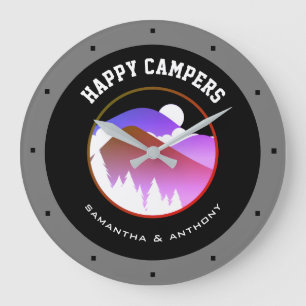 Relógio Grande Campos Felizes Nomes da Família Cinza Campanha Ne