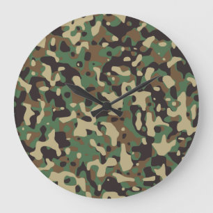 Relógio Grande Camuflagem Florestal