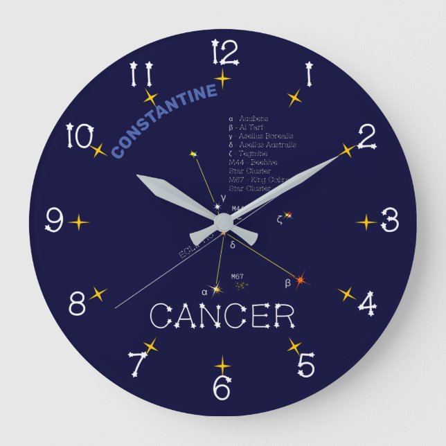 Relógio Grande Cancer de constelação Zodiac (Frente)