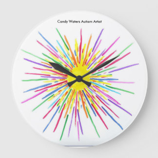 Relógio Grande Candy Waters Autism Artist