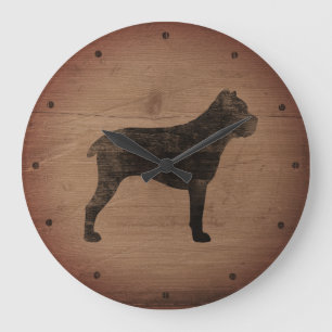 Relógio Grande Cane Corso Silhouette Rustic