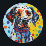 Relógio Grande Cão Dalmaciano de pop Art<br><div class="desc">Cão Dalmaciano de pop Art</div>