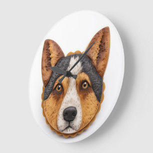 Relógio Grande Cão de Gado Australiano Inspirado em 3D