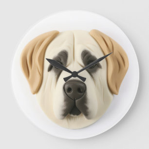 Relógio Grande Cão de Pastor da Anatólia 3D Inspirado