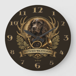 Relógio Grande Cão Perdigueiro Alemão , Logo de Caça