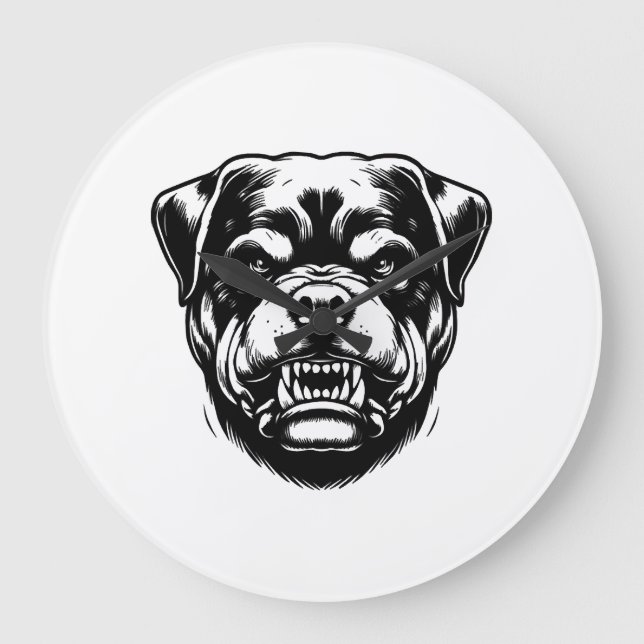 Relógio Grande Cão Rottweiler (Frente)