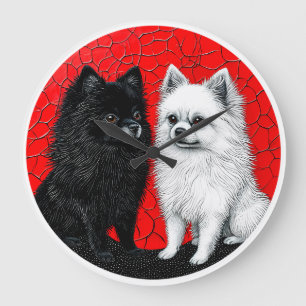Relógio Grande cão spitz japonês