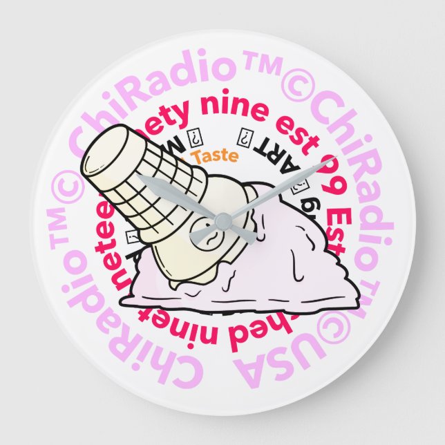 Relógio Grande Capa de sorvete CHIRadio LLC (Frente)