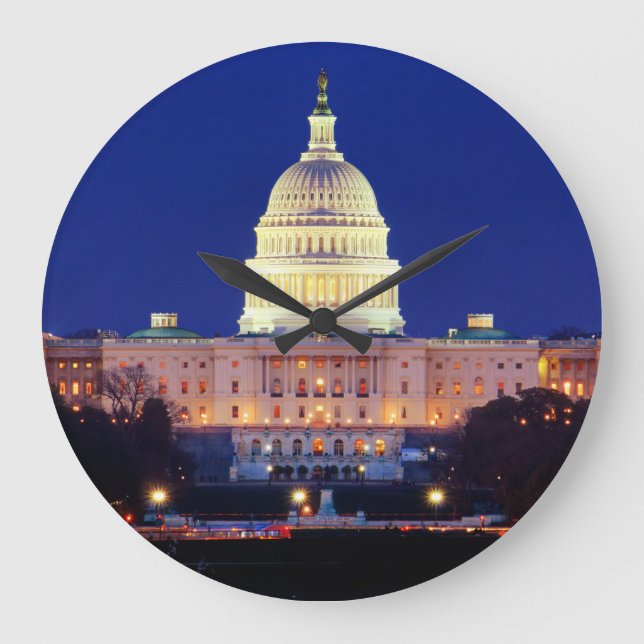 Relógio Grande Capitólio dos Estados Unidos em Washington DC em D (Frente)