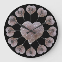 Cardíaco Cor-de-rosa Ametist Preto Acrylic Wall Cl