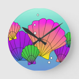 Relógio Grande Caribe Conchas do Mar com Bolhas