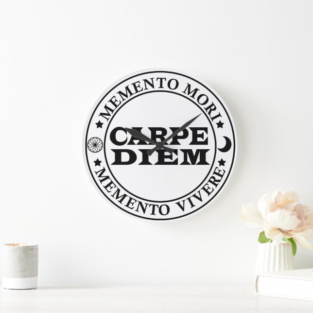 Relógio Grande Carpe diem Seize o dia Mmenro mori (Lar)