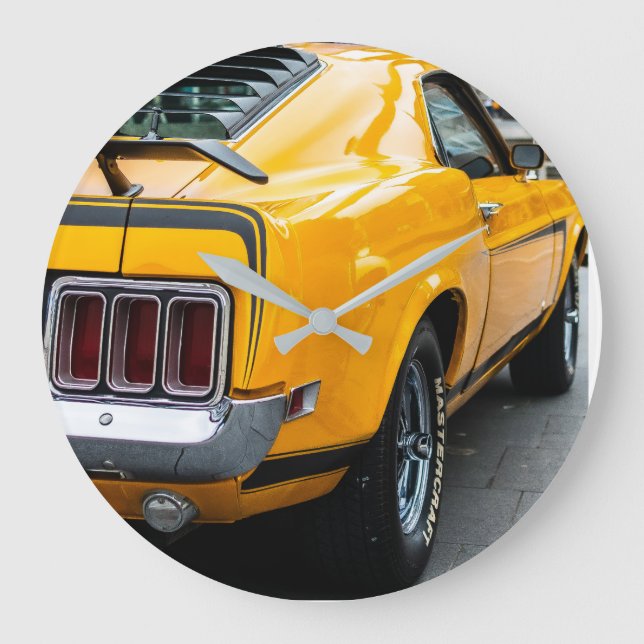 Relógio Grande Carro super do mustang clássico (Frente)