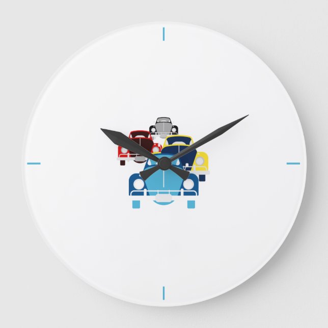 Relógio Grande Carros Antigos (Frente)