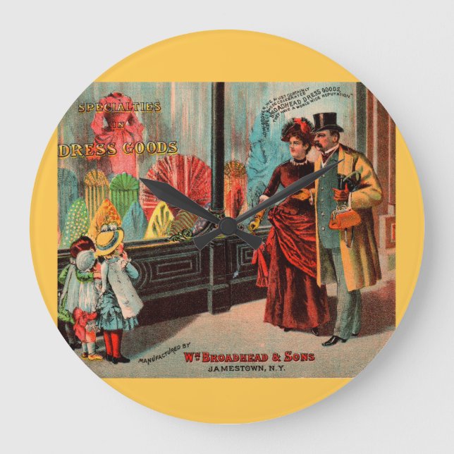 Relógio Grande cartão comercial William Broadhead & Sons (Frente)