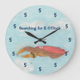 Relógio Grande Cartoon Supersloth Clock