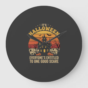 Relógio Grande Casa Assombrada de Halloween Um Bom Design de Medo