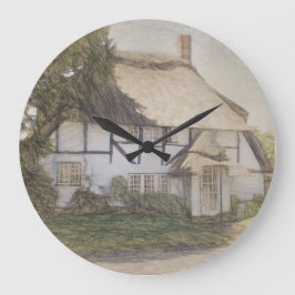 Relógio Grande Casa de campo Thatched velha