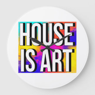RELÓGIO GRANDE CASA É ARTE FONTES BRANCAS FUNDO ARCO-ÍRIS