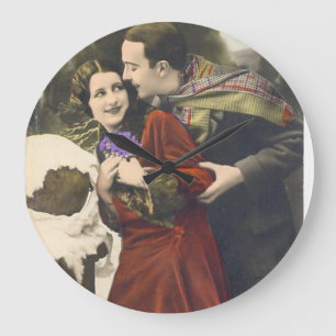 Relógio Grande Casais Românticos Vintage - Fotografia