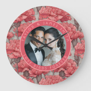 Relógio Grande Casamento com Queda de Pétalas de Cravo de Costume