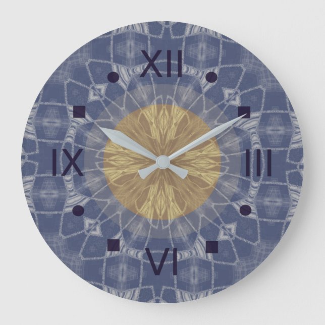 Relógio Grande caso contrário0202 | número romano 001 Wall Clock (Frente)