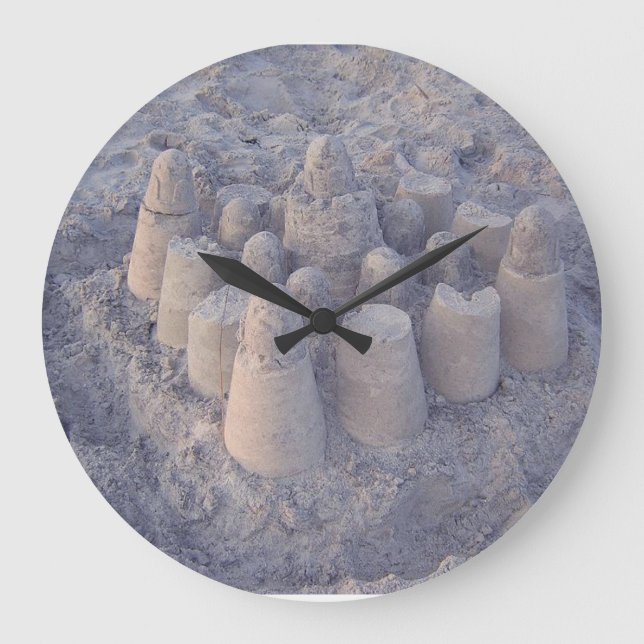 Relógio Grande castelo de areia de sonho (Frente)