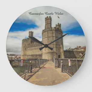 Relógio Grande Castelo de Caernarfon País de Gales.