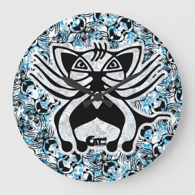 Relógio Grande CAT RUSTIC / GATO RUSTICO By Masanser (Frente)