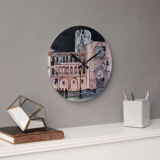 Relógio Grande Catedral de Santa María Painting by Alfred Fox (Escritório)