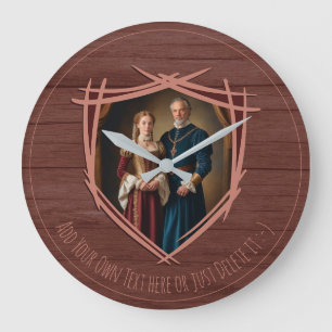 Relógio Grande Cavaleiro Casaco de Armas Medieval Vintage