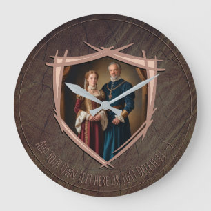 Relógio Grande Cavaleiro Casaco de Armas Medieval Vintage