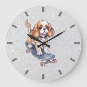 Relógio Grande Cavalier King Charles Spaniel Wall Clock