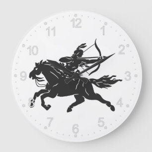Relógio Grande Cavalo de equitação indiano - Escolher cor de fu