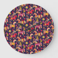 Cavalos escandinavos: Design decorativa sem costur
