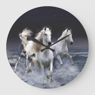 Relógio Grande Cavalos travesseiros decorativos