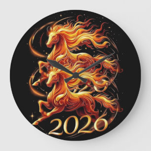 Relógio Grande Celebrações do Ano do Cavalo Chinês 2026