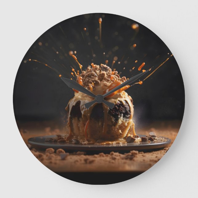 Relógio Grande Celebrar Chocolate (Frente)