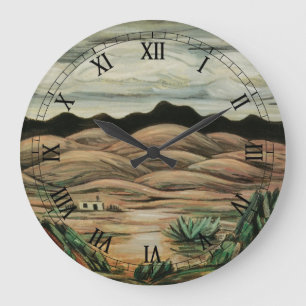 Relógio Grande Cena do Deserto por Marsden Hartley, Arte Fina Ant