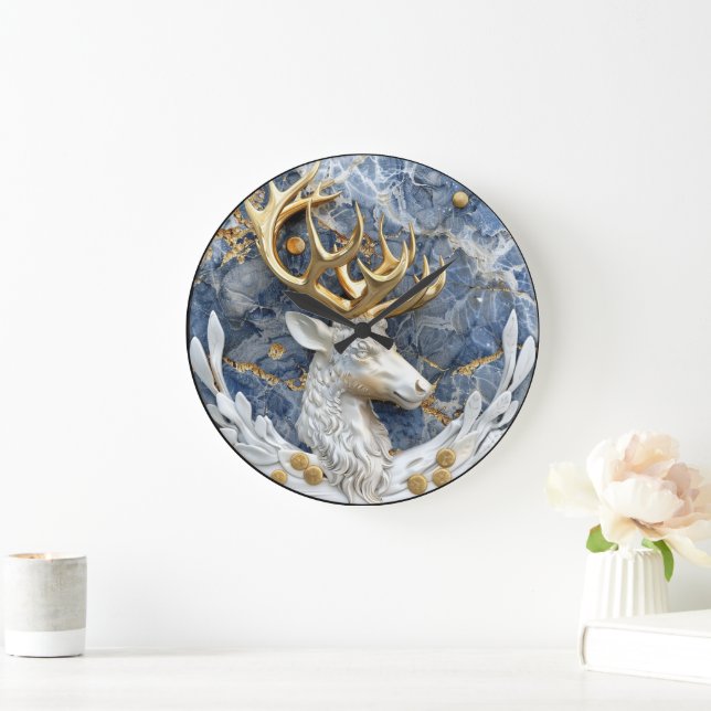 Relógio Grande Cena Festiva Reindeer Wonderland (Lar)