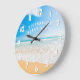 Relógio Grande Cena Tropical de Praia da Casa da Praia Personaliz (Angle)